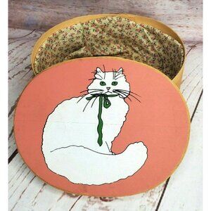 Cat Logo Wooden Storage Box – Stylish, Durable, and Decorative Organizer